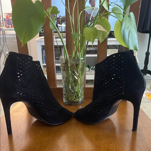 Forever 21 | Women’s Black Perforated Ankle Booties - Picture 3 of 9